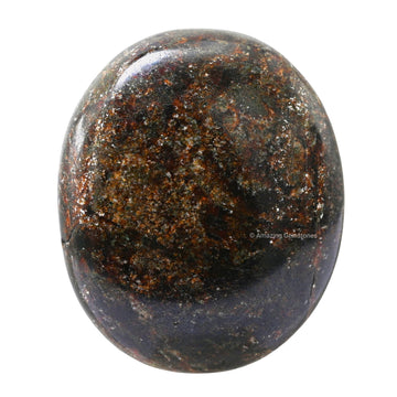Amazing Gemstone Garnet Palm Stone - Pocket Massage Worry Stone For Natural Body Chakra Balancing, Reiki Healing And Crystal Gri