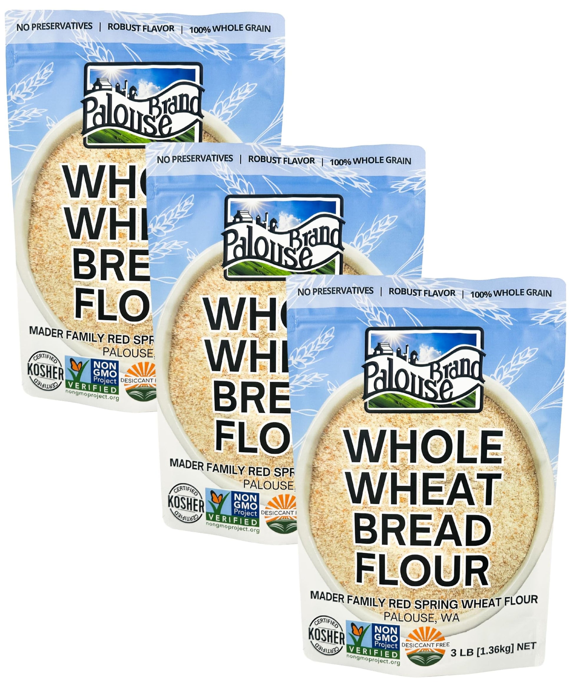 Certified Glyphosate Residue Free Unbleached Hard Red Spring Wheat Flour | 9 LBS | Non-GMO Project Verified | 100% Non-Irradiate