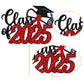 Gyufise 1 Pack Red Class Of 2025 Cake Topper Glitter Congrats Grad Cap Cake Pick 2025 Graduation Theme Party Cake Decorations