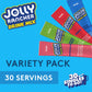 Jolly Rancher Singles To Go Variety Pack, Powdered Drink Mix, Zero Sugar, Low Calorie, Includes 4 Flavors: Green Apple, Blue Ras