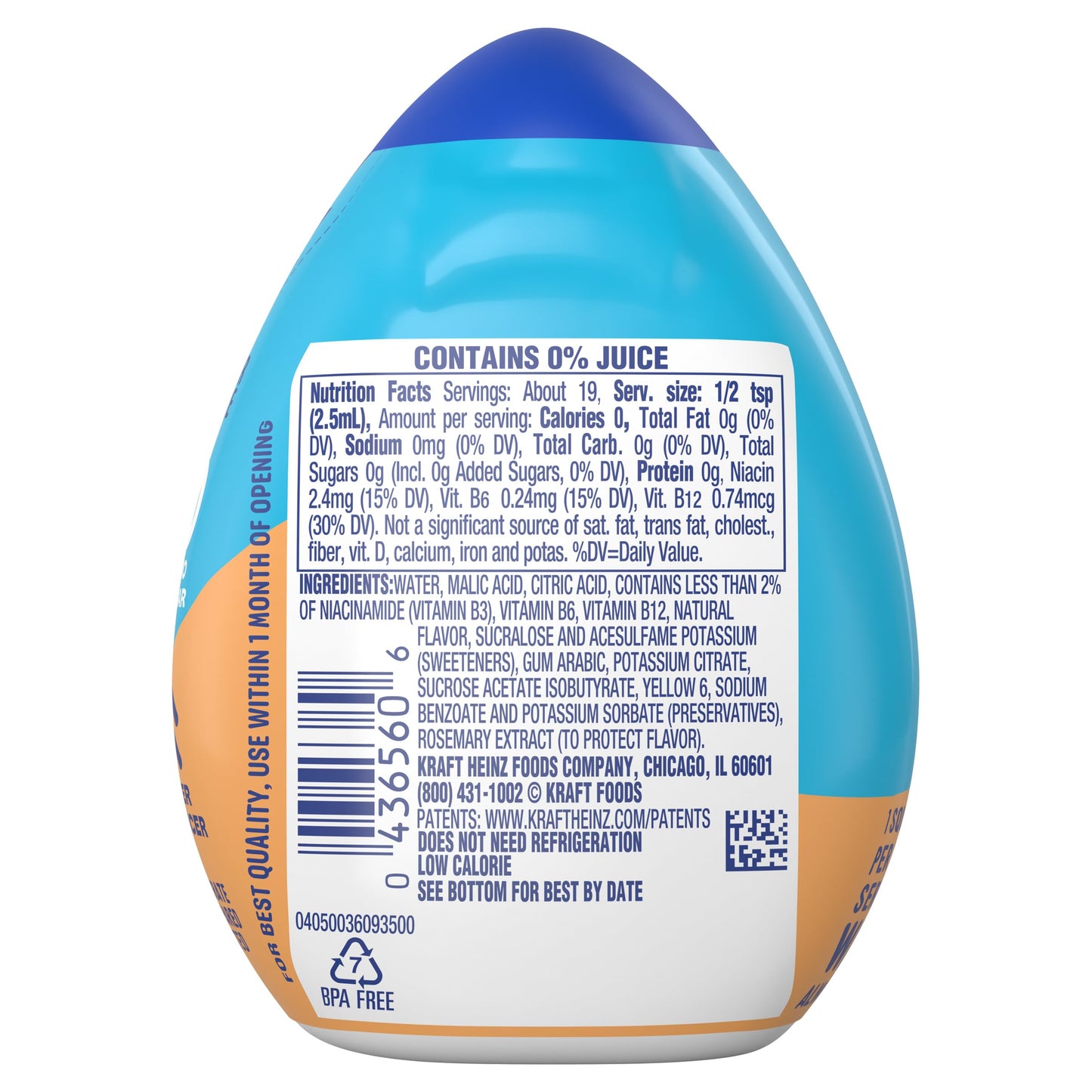Mio Vitamins Orange Vanilla Liquid Water Enhancer Drink Mix (1.62 Fl Oz Bottle)