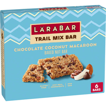LÄRABAR Trail Mix Bars, Chocolate Coconut Macaroon, Gluten Free, 6 Count, 6.36 oz