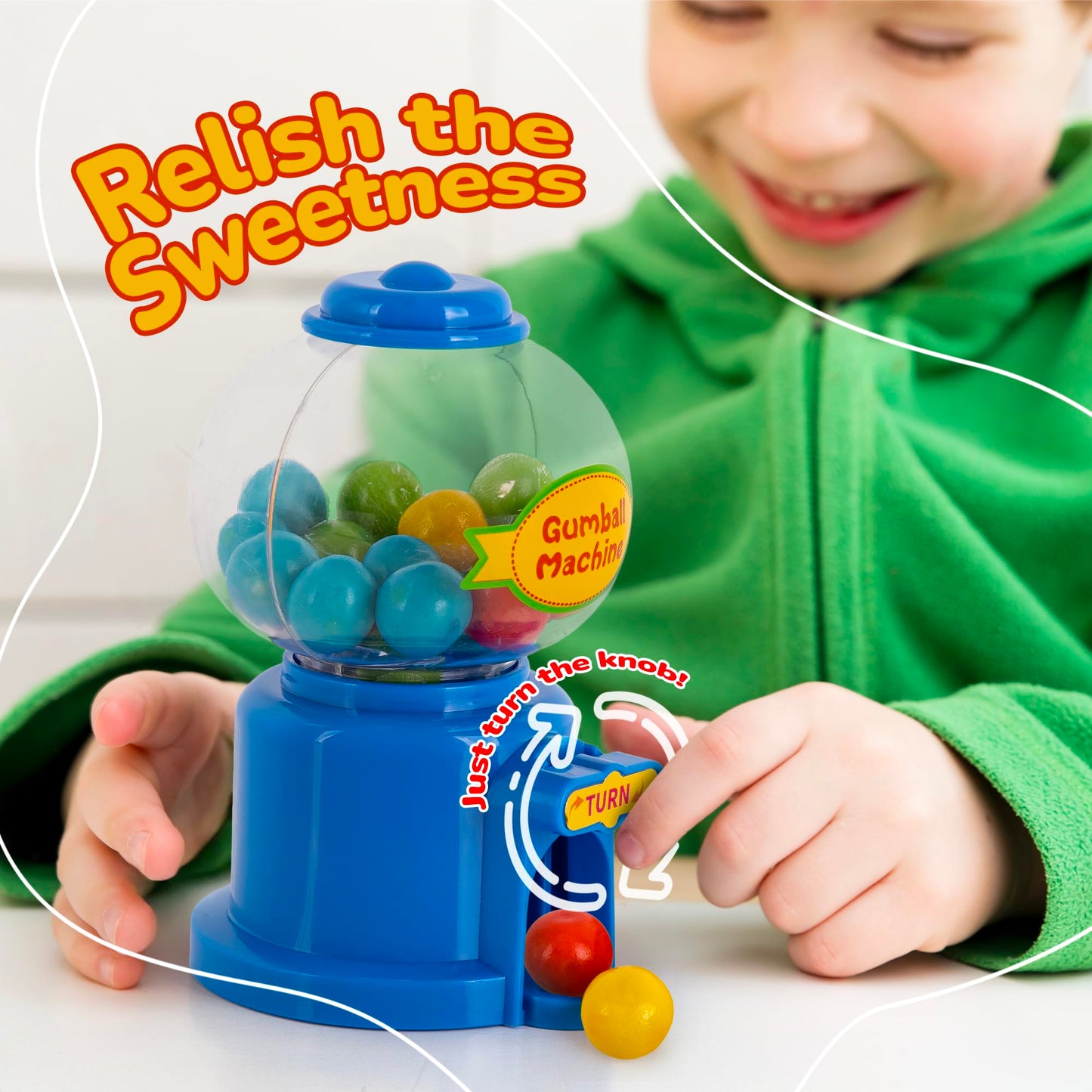 ArtCreativity Mini Gumball Machine - Set of 12 - Multicolor Candy Dispenser - 4 Count - Model AC-3291