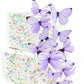 Sugar Robot Edible Butterflies - Pastel Cake Toppers - Wafer Material - 4x0.5 - Purple - Assorted Sizes - Made in the USA