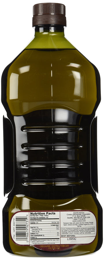 Kirkland Signature Organic Extra Virgin Olive Oil, 2 Liters (67.6 Fl Oz)