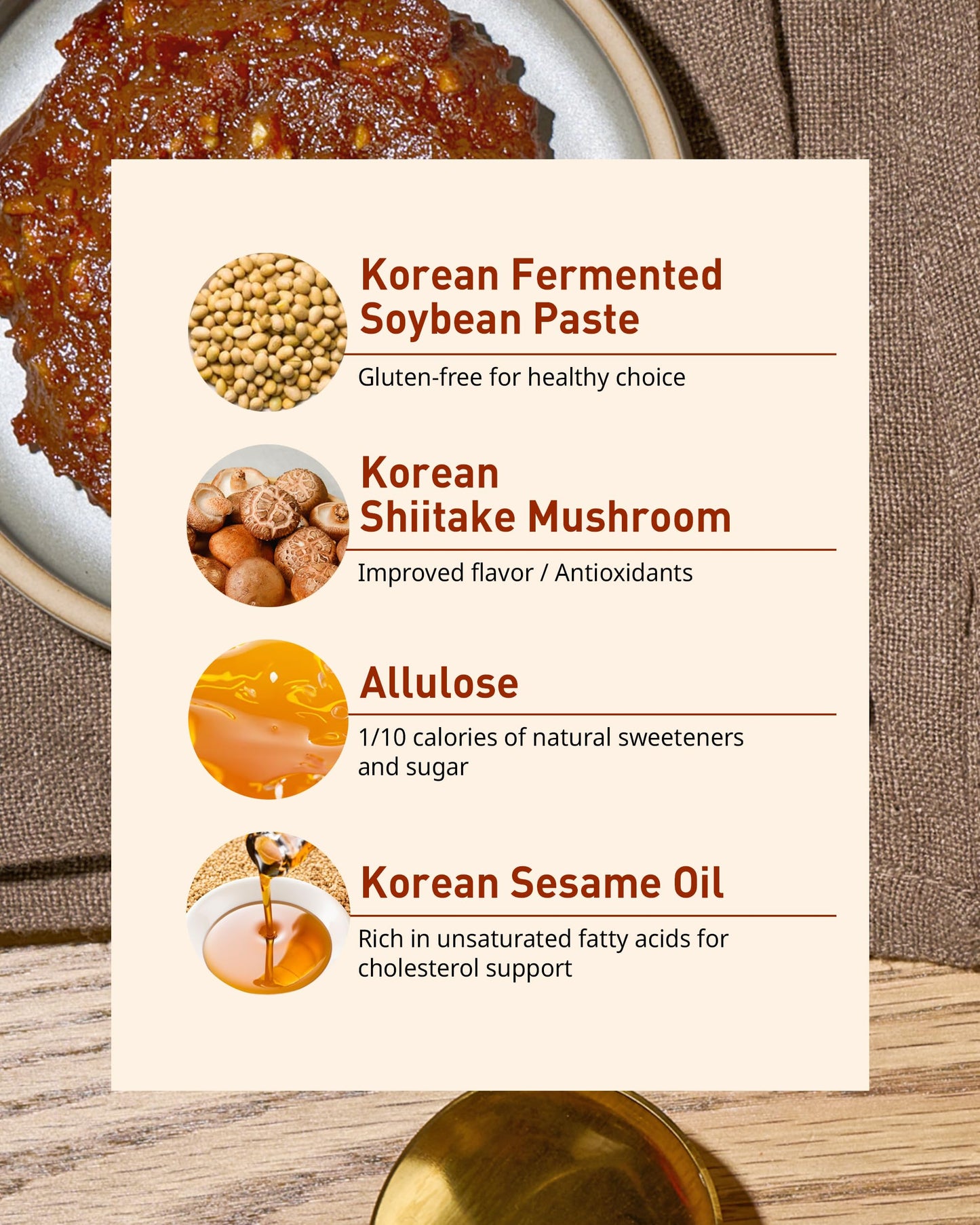 Thank-You Low Sugar Ssamjang - Gluten-Free Korean Dipping Sauce With Fermented Soybean & Peppers - Vegan, Non-Gmo Condiment For