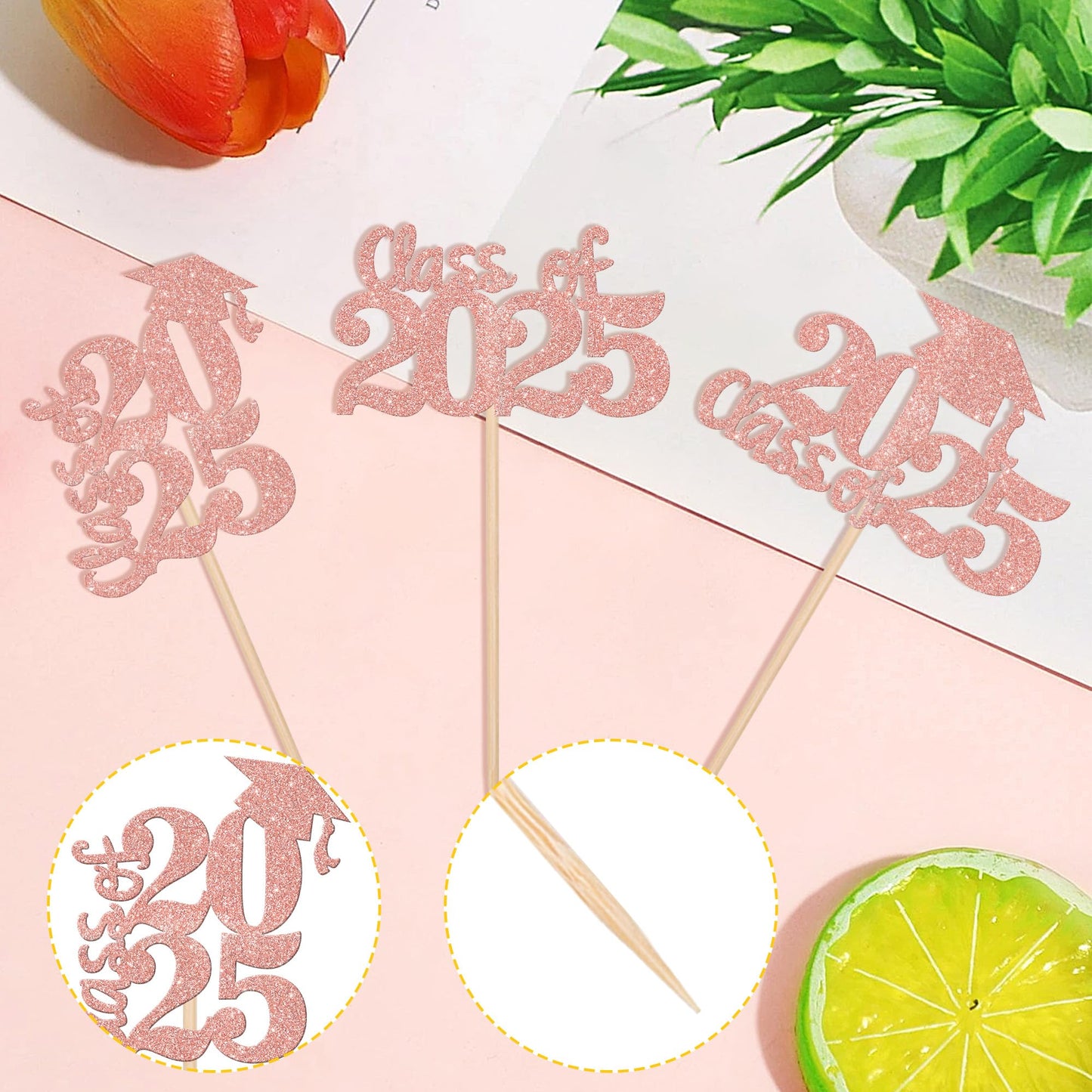 30 Pcs 2025 Graduation Cap Cupcake Toppers Class Of 2025 Cupcake Picks University Graduation Cake Decorations For 2025 Graduatio