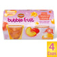 Del Monte Bubble Fruit Peach Strawberry Lemonade with Popping Boba, 3.5 Ounce Cups, Pack of 4, Orange