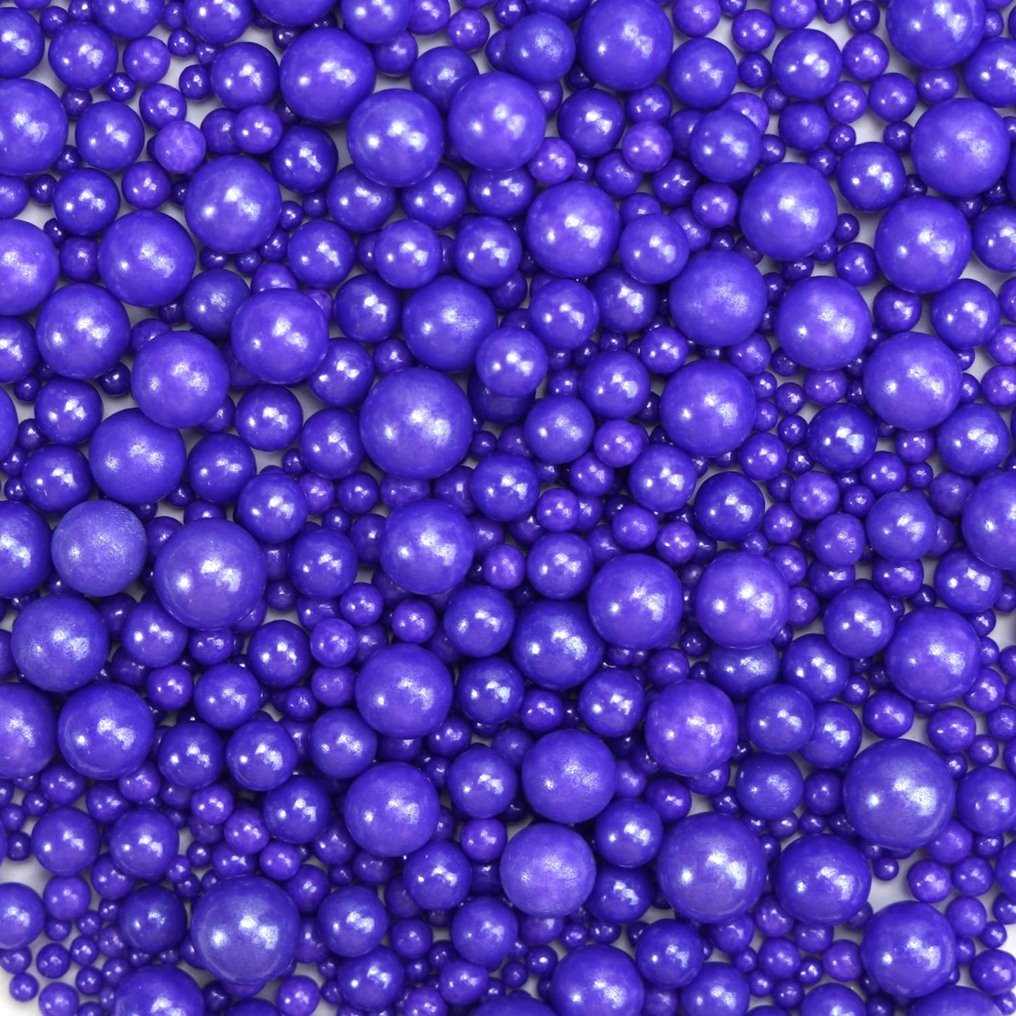 Dazzjoy Edible Pearl Purple Sugar Sprinkles, 130G/4.58Oz, Purple Ball Pearls Sprinkles For Cake Decorating, Cupcake Toppers, Edi
