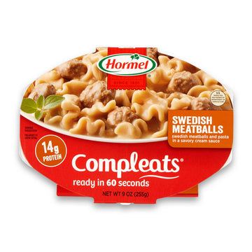 Hormel Compleats Swedish Meatballs Microwave Tray, 9 Ounces (Pack Of 6)