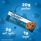 Quest Nutrition Oatmeal Chocolate Chip Protein Bars, 20g Protein, 1g Sugar, 5g Net Carb, Gluten Free, Keto Friendly, 4 Count