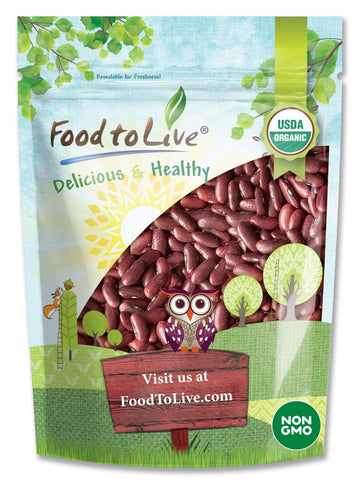 Food to Live - Organic Red Kidney Beans, 1.5 Pounds - Non-GMO, Dry, Raw, Sproutable, Vegan, Kosher, Bulk