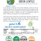 Green Lentils | 1 Lb | Non-Gmo | Vegan | Non-Irradiated (Will Sprout) | Kosher | Vegan | Grown Pacific Northwest