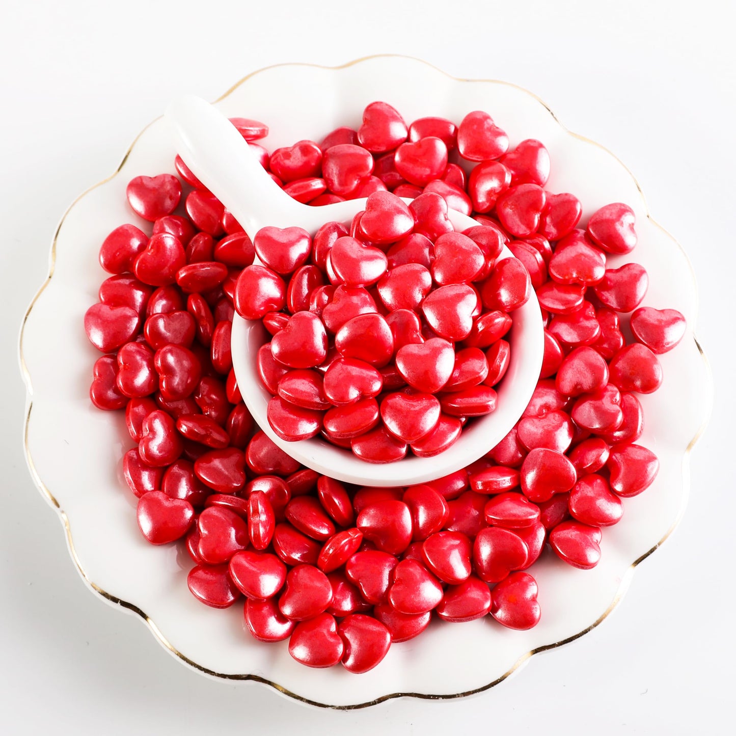 Kasvan Mixed Heart Shapes Sprinkles - Edible Candy Pearls 130G/4.58 Oz, Mix Size, Baking Cake Decorations, Ice Cream Toppings An