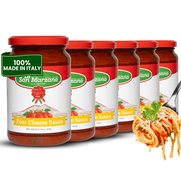 La San Marzano Four Cheese Pasta Sauce, All Natural, Gluten Free, 13 oz, Pack of 6