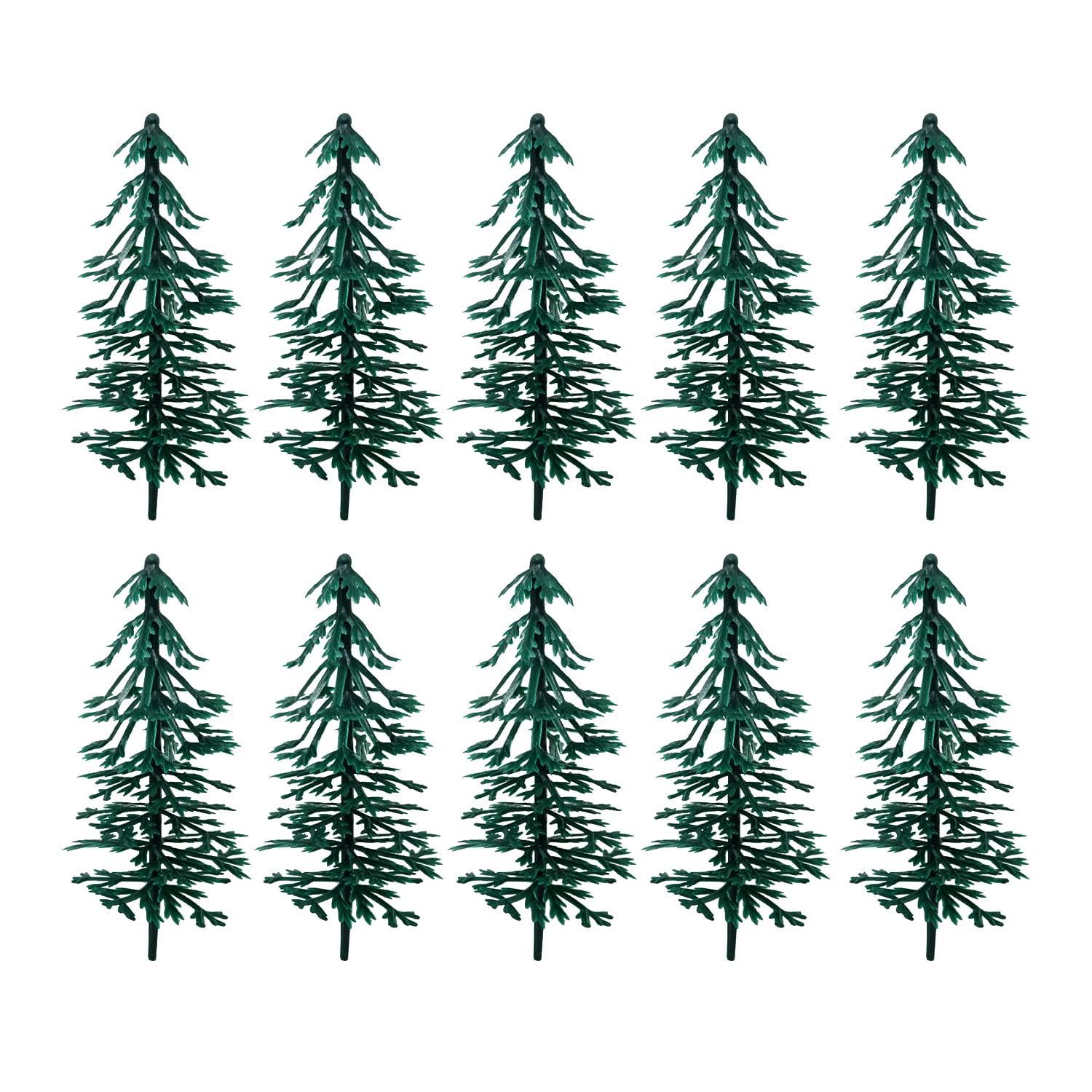 Honbay 20PCS Plastic Evergreen Tree Cupcake Toppers Tree Cake Decorations Cake Decorating Pick for Christmas Party Favor
