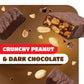 CRAZYOUTLET Goldenbergs Peanut Chews Original Dark Chocolate Candy - 32 Ounces Bulk Bag - Individually Wrapped Chewy Bars