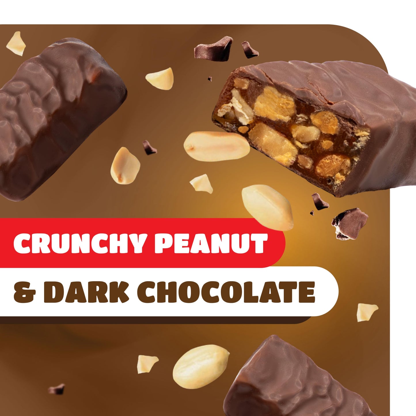 CRAZYOUTLET Goldenbergs Peanut Chews Original Dark Chocolate Candy - 32 Ounces Bulk Bag - Individually Wrapped Chewy Bars