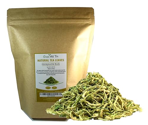Greenhilltea Traditional Health Herbs, Honey Suckle Dried Herbal Tea Honeysuckle 5 Oz