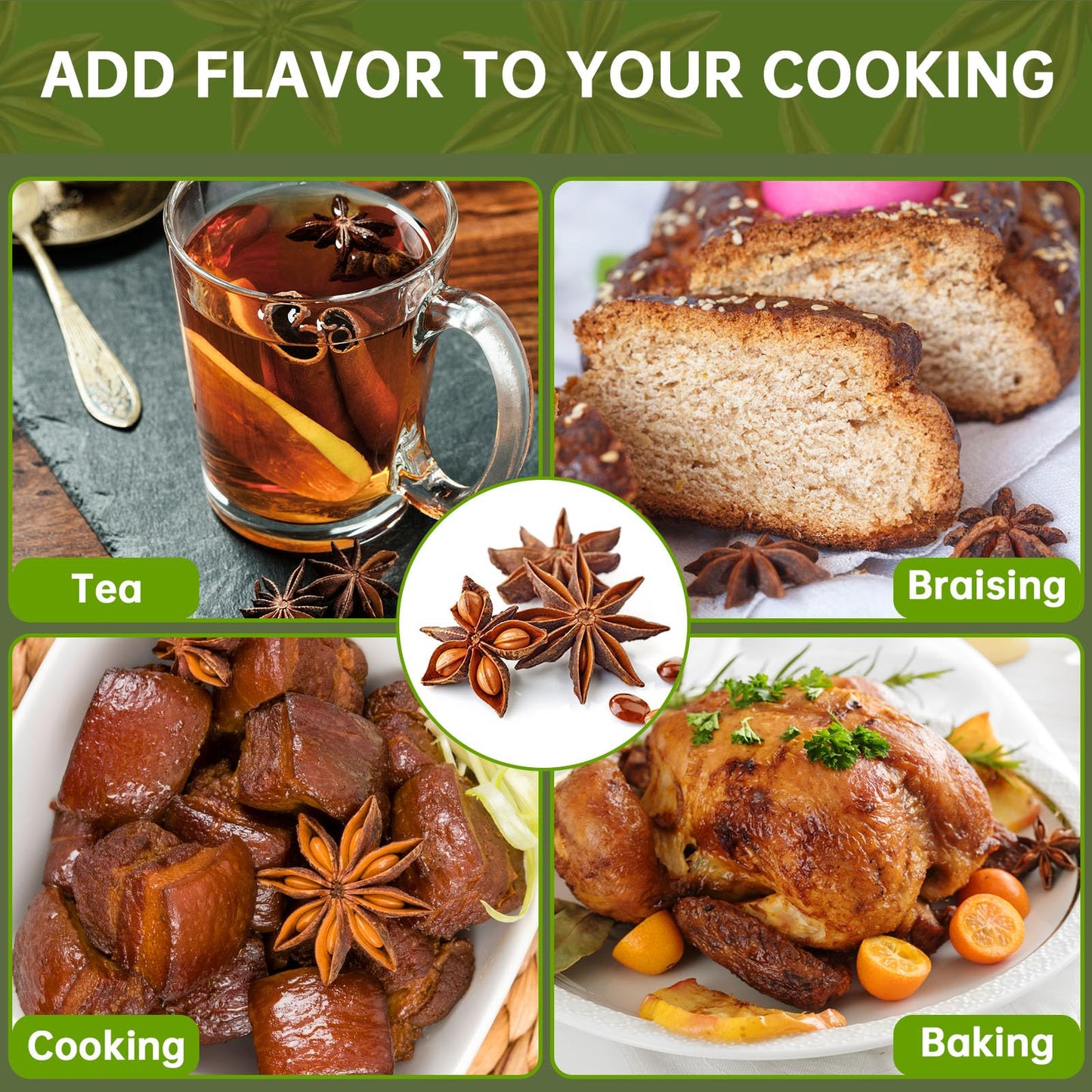 Kah'S Journey Star Anise - Star Anise Whole 16 Oz, Chinese Star Anise Pods For Cooking, Baking, Or Brewing Tea, Dried Star Anise