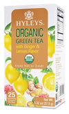 Hyleys Organic Green Tea Ginger and Lemon Flavor - 25 Tea Bags
