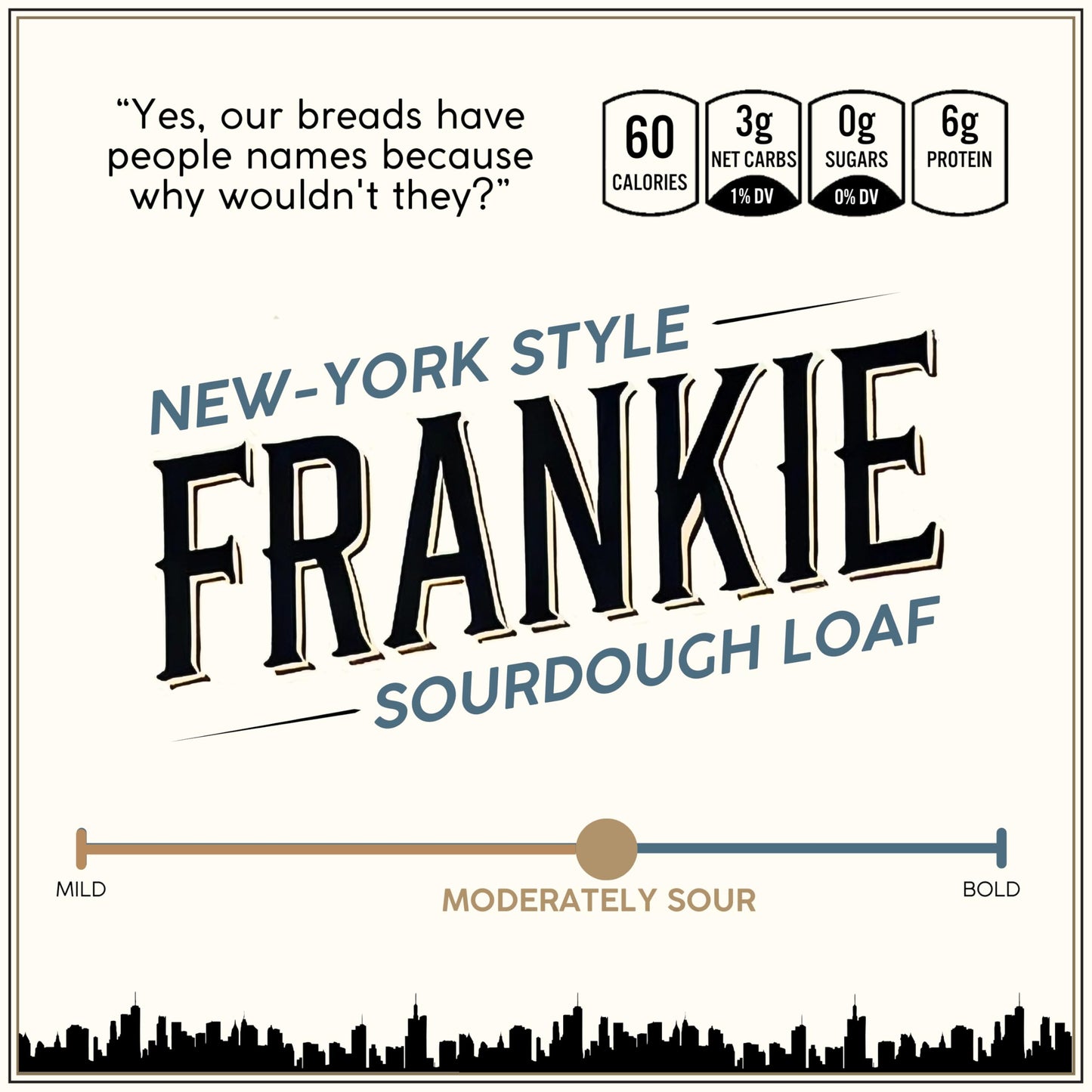 Dr. B'S New York Style Sourdough Boule 3G Net Carbs & 6G Protein | Low Carb, Vegan, Nut-Free, Sugar-Free | Fresh Artisan Bread W