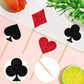 ZHUOWEISM  card-style  card-style Cupcake Toppers, 24 PCS, Glitter Paper, Design 7, Cake Decorations for Birthday Parties