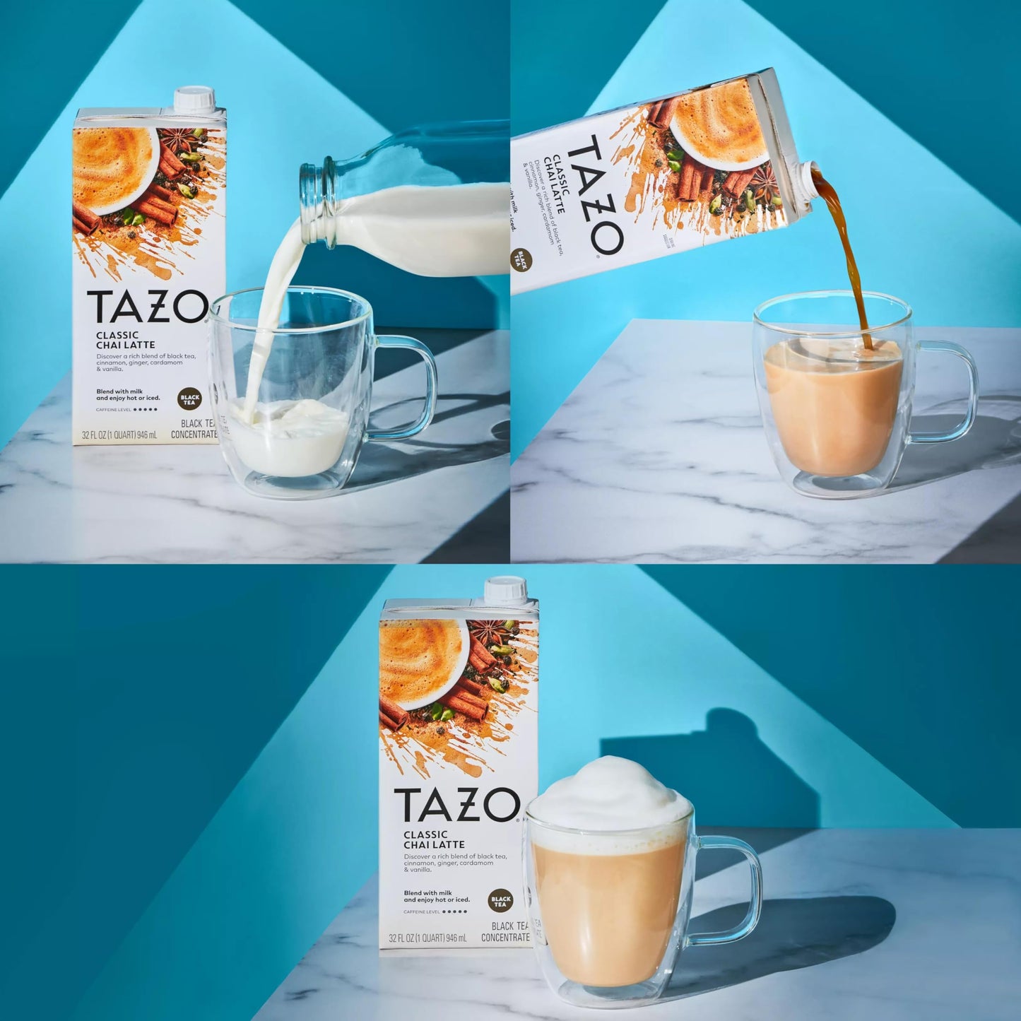 Tazo Chai Tea Latte Concentrate 32 Oz (2x32 Oz)