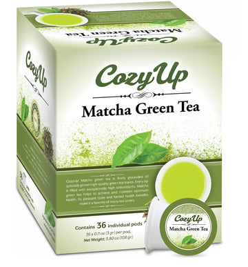 Cozy Up Matcha Green Tea Pods for Keurig K-Cup Brewers, 36 Count