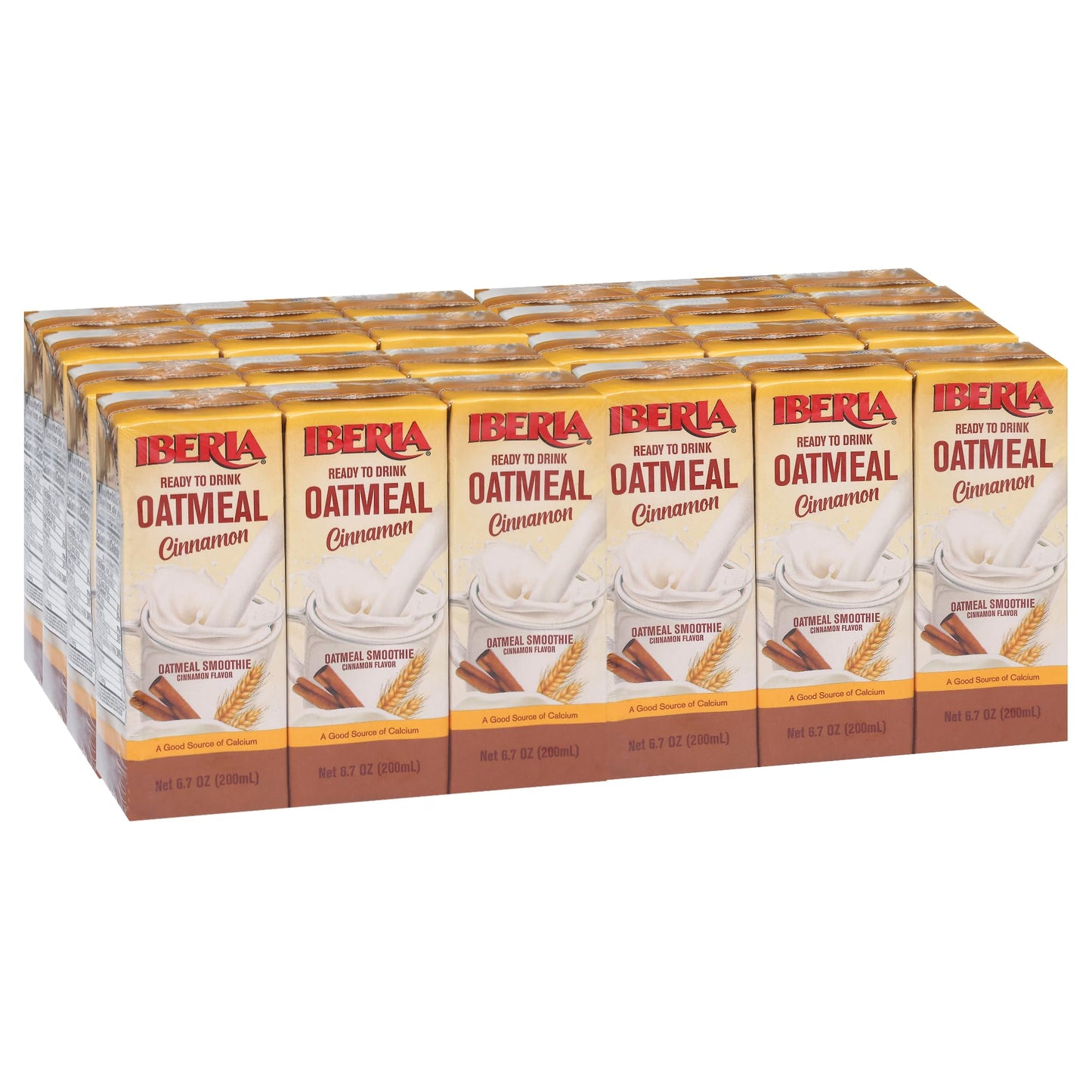 Iberia Oatmeal Drink, Cinnamon Flavor, Ready-to-Drink, 7 Fl Oz, Pack of 24