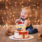 1Pc Christmas One Cake Topper Glitter Santa Hat First Birthday Cake Topper Decorations For Winter Christmas First Birthday Babys