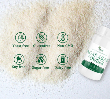 Holamdo Agar Agar Powder, 100% Pure Vegan Gelatin Substitute, Food Grade Thickener, 4 Ounce