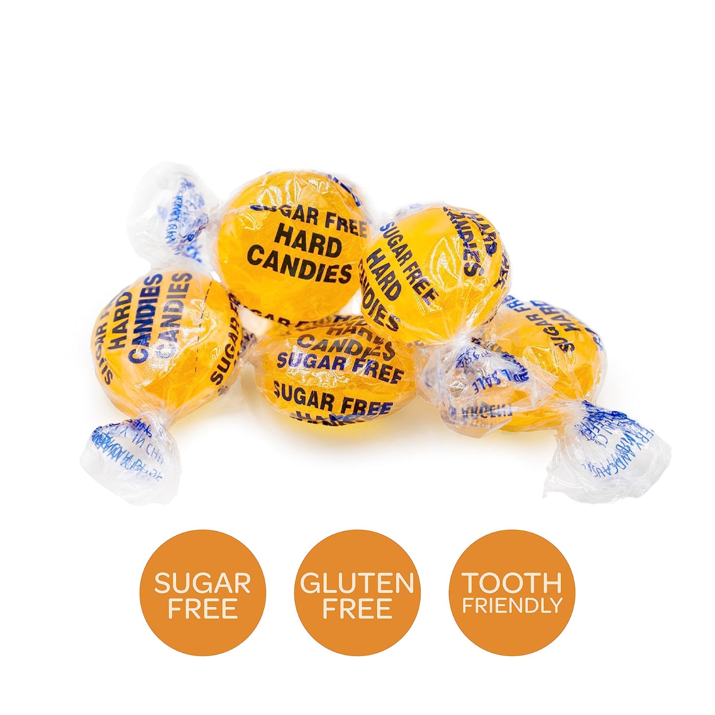 Sugar-Free Lemon Hard Candy - 1 Pound Pack (About 80 Count) - Individually Wrapped
