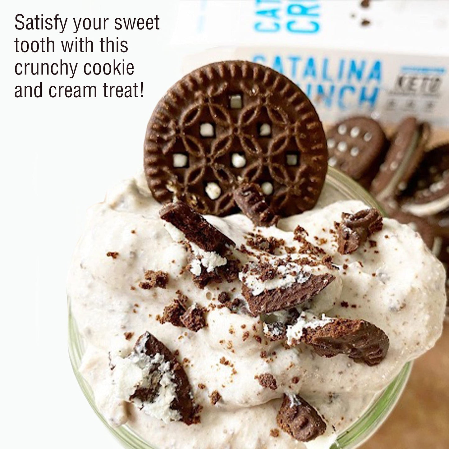 Catalina Crunch Chocolate Vanilla Keto Sandwich Cookies 6.8 Oz Box | Keto Snacks | Low Carb, Low Sugar | Vegan Cookies, Plant Ba