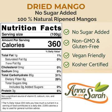 Dried Mango Slices - 33 Lbs Delicious Texture Soft & Juicy No Sugar Added Dried Mango - Naturally Ripened Mangos Dried Fruits -