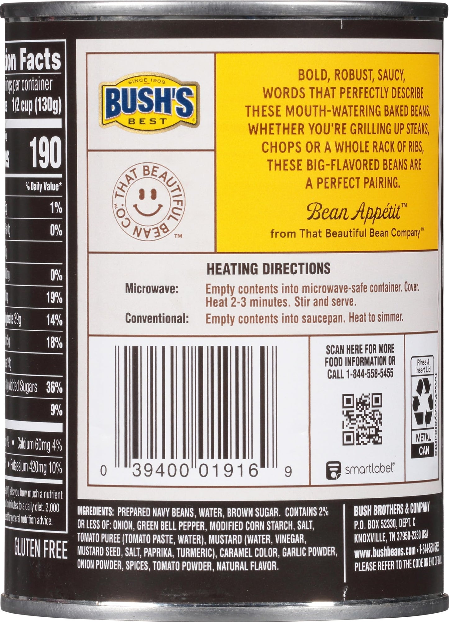 Bush'S Steakhouse Recipe Grillin' Beans, 22 Oz (Pack Of 6)