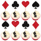 ZHUOWEISM Casino Poker Cupcake Toppers, 24 PCS, Glitter Paper, Design 7, Cake Decorations for Birthday Parties