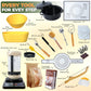 Sourdough Bread Baking Supplies 34 Oz Sourdough Starter Kit With Pot, 2 Silicone Bread Proofing Baskets, And Bread Making Tools