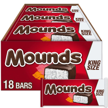 MOUNDS Coconut and Dark Chocolate King Size  Candy Bars  3.5 oz (18 Count)