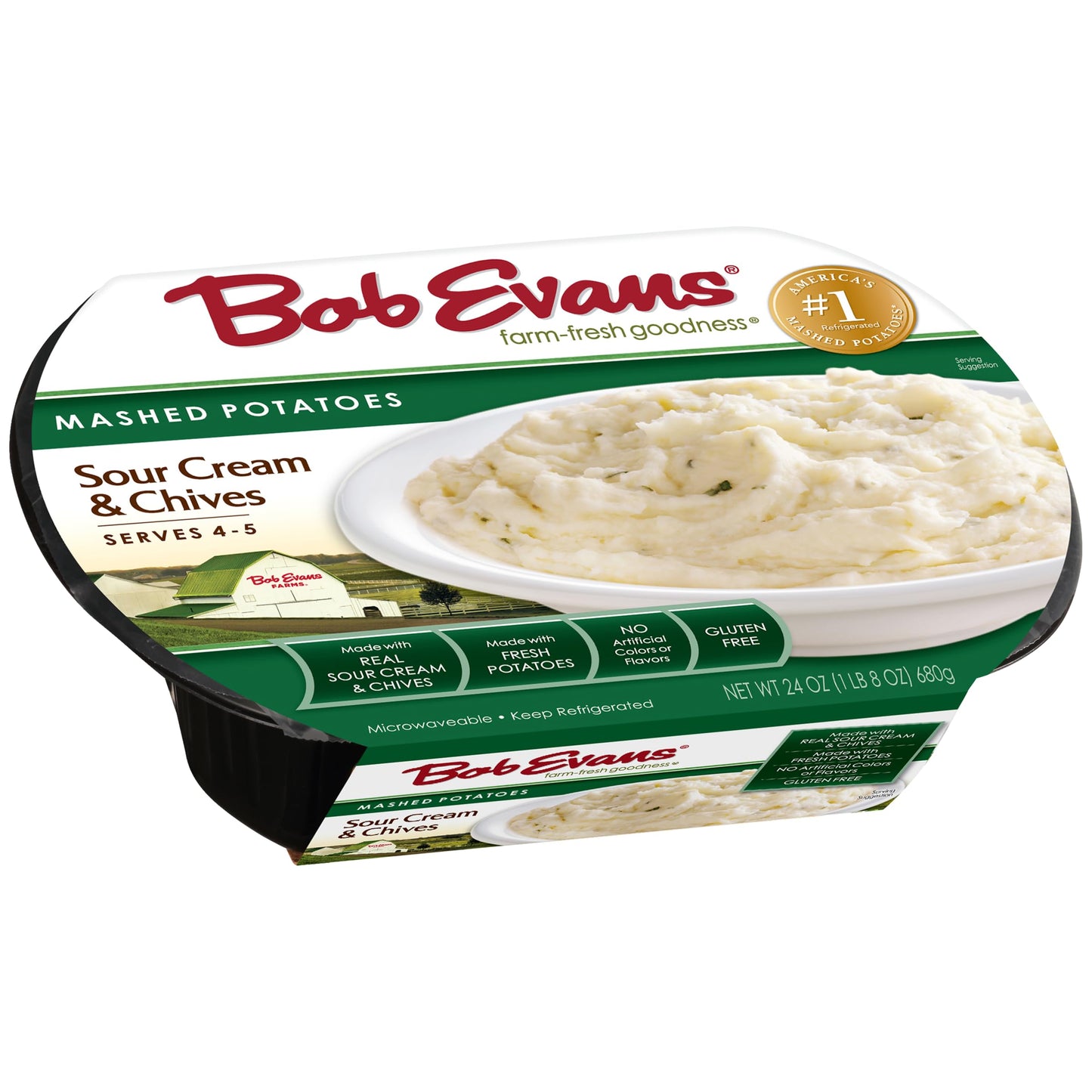 Bob Evans, Sour Cream & Chives Mashed Potatoes, 24 oz