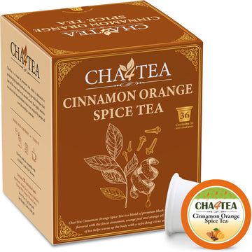 Cha4TEA Cinnamon Orange Spice Herbal Tea Pods for Keurig - 36 Count