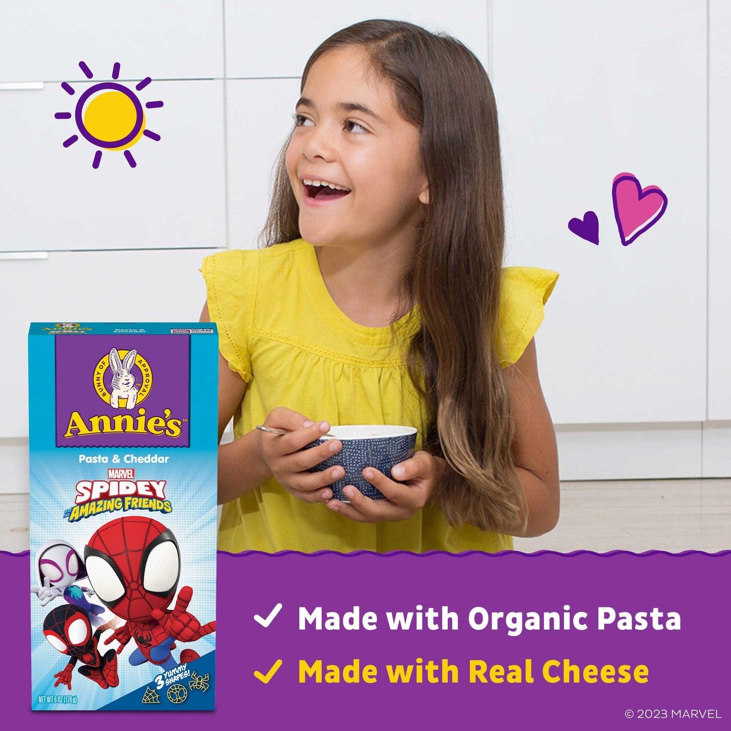 Annie'S Marvel Spidey And His Amazing Friends Macaroni And Cheese, Pasta And Cheddar, 6 Oz (Pack Of 12)