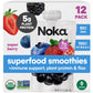 Noka Organic Superfood Smoothie Pouches - Super Berry - Immune Support with Elderberry, Vitamin C & Plant Protein, Organic Healt