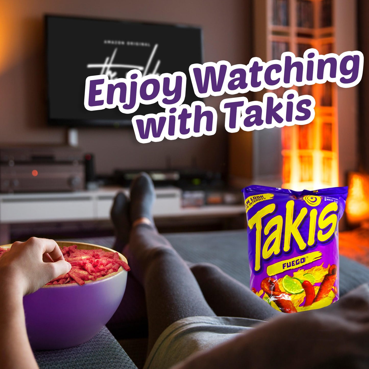 Barcel Takis Fuego Hot Chili Pepper & Lime Corn Snack: 6 Bags Of 9.9 Oz