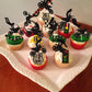 24 Pcs Motorcycle Cupcake Toppers Black Glitter Motocross Dirt Bike Party Cupcake Picks For Sports Motocross Theme Man Boy Birth