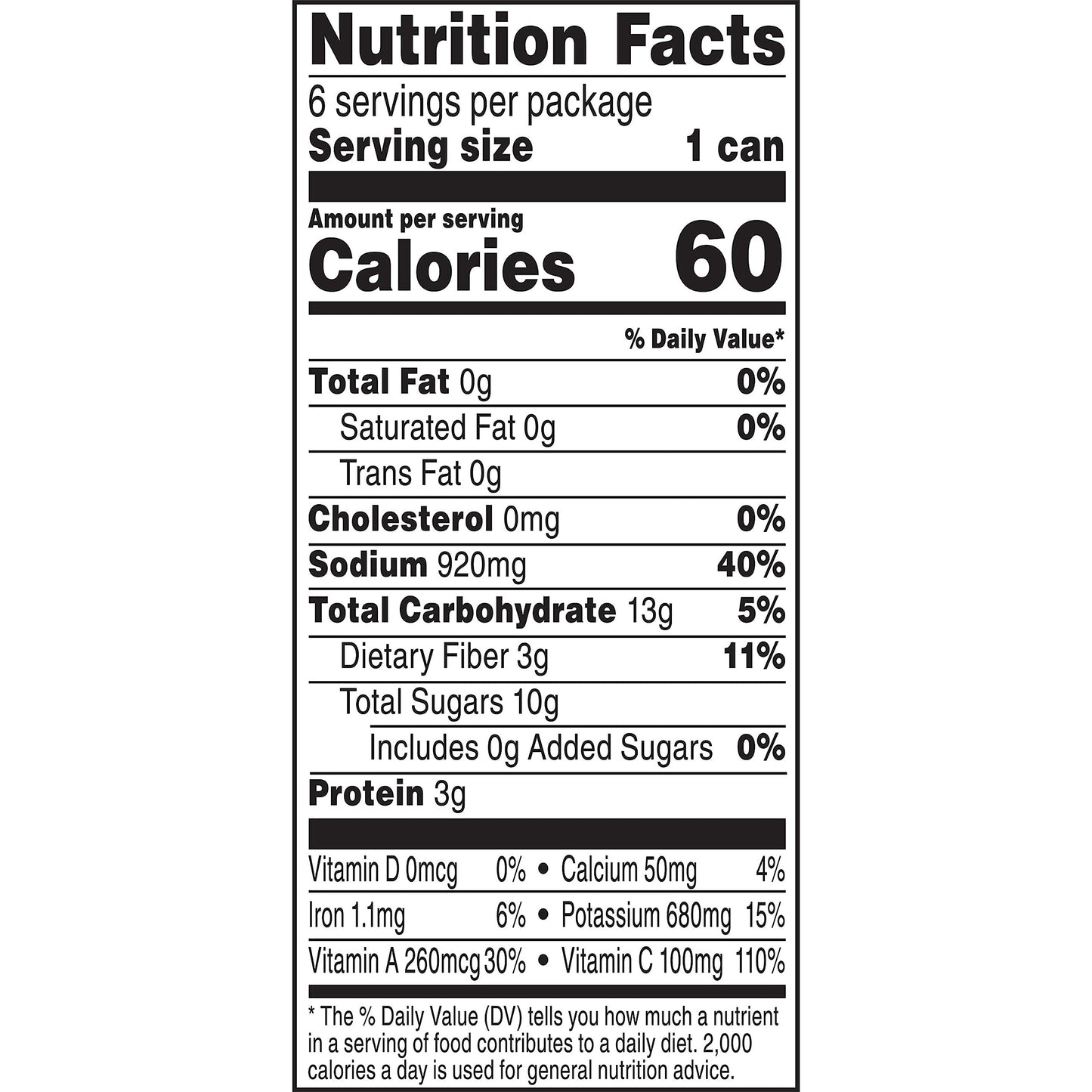 V8 Original 100% Vegetable Juice, 11.5 Fl Oz Can (6 Pack)