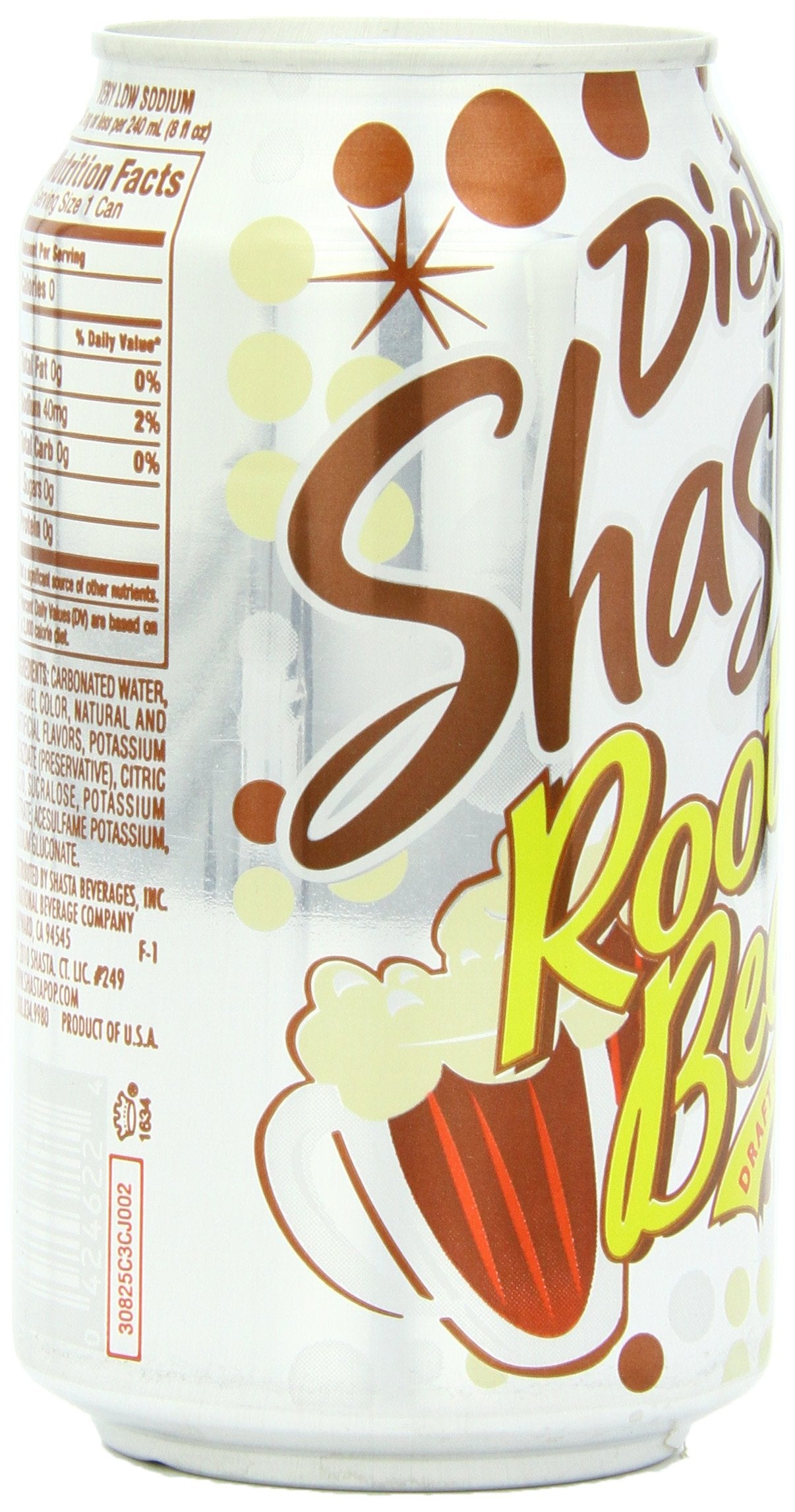 Shasta Diet Root malt-inspired Soda - 12 Fl Oz Cans, Pack of 24