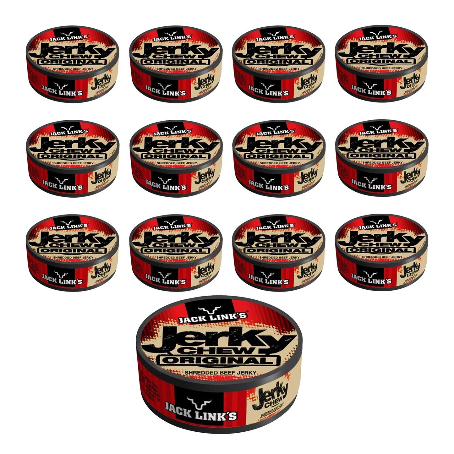 Jack Links 2.89 - Jerky Chew - Original Flavor 0.32-Oz. Tins Pack Of 12