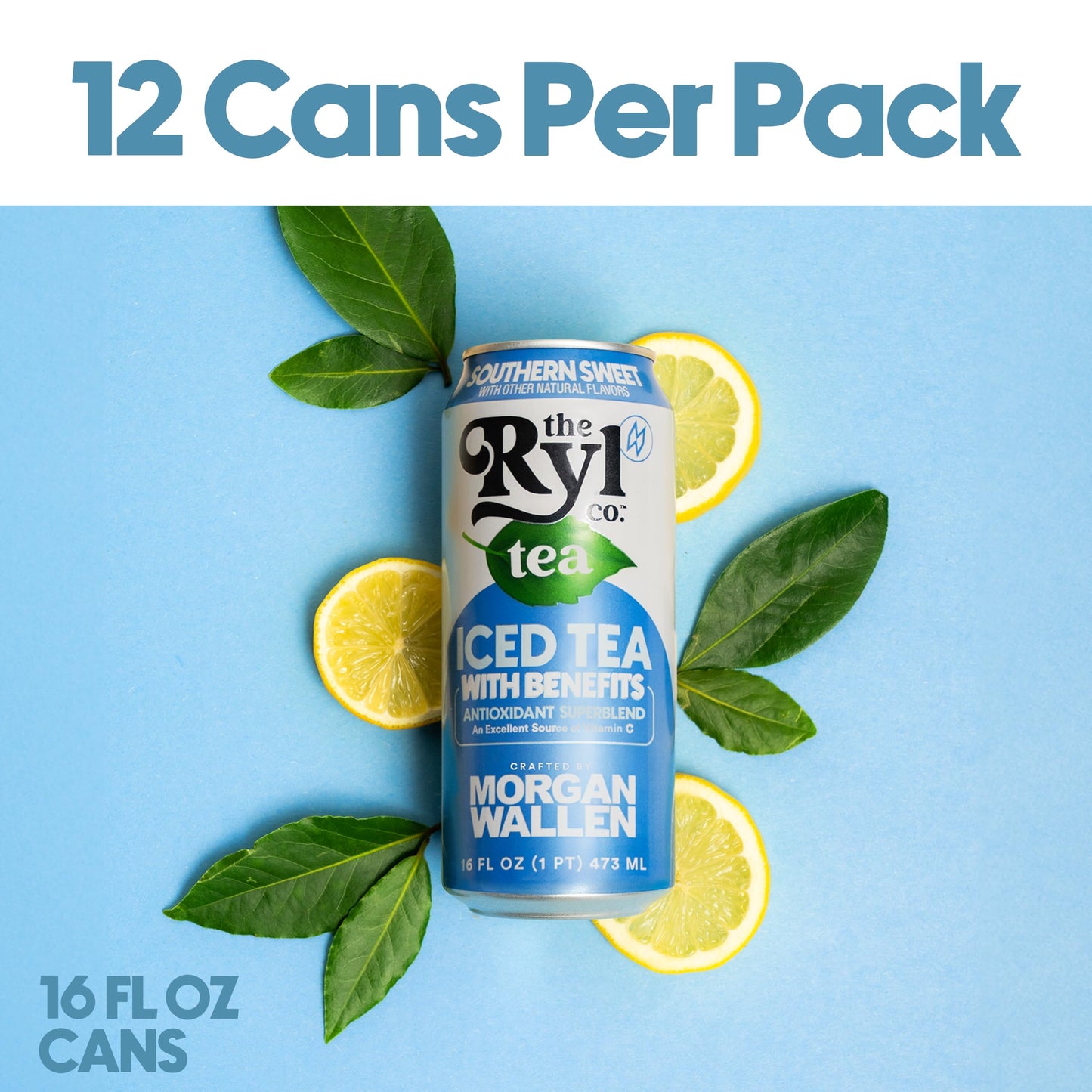 Ryl Iced Tea, Wallen'S Sweet, Antioxidant Superblend, Zero Sugar, Low Carb, Low Calorie Iced Tea, 16.0 Fl Oz (12-Pack)