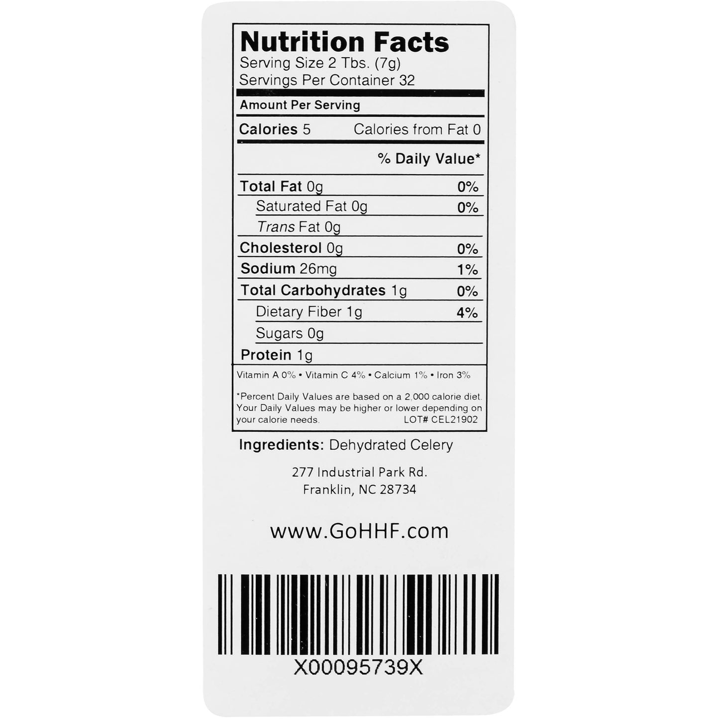 Harmony House Dehydrated Celery, Crosscut - Dried Vegetables For Cooking, Camping, Emergency Supply And More (8 Oz, Jar)